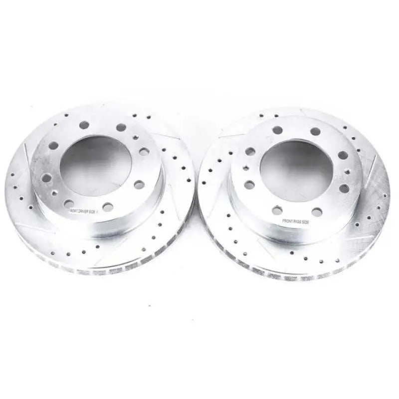 Power Stop 00-05 Cadillac DeVille Front Evolution Drilled & Slotted Rotors - Pair - Truck Automotive