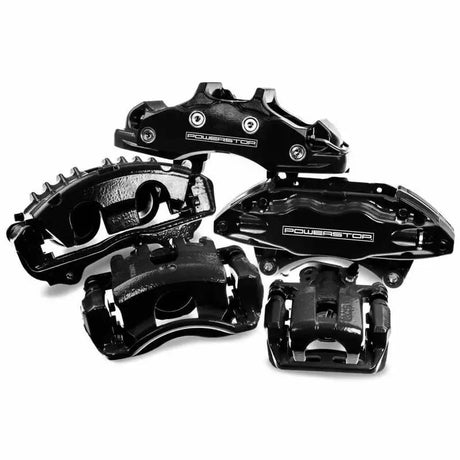 Power Stop 00-05 Ford Excursion Rear Black Caliper - Pair w/Bracket - PowerStop
