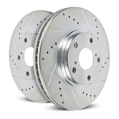 Power Stop 00-09 Honda S2000 Rear Evolution Drilled & Slotted Rotors - Pair - Truck Automotive