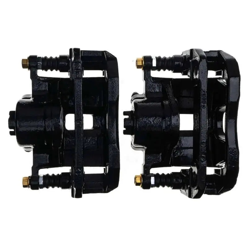 Power Stop 01-03 Acura CL Front Black Caliper - Pair w/Bracket - PowerStop