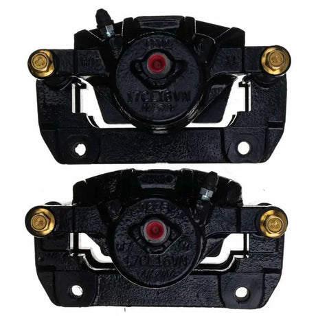 Power Stop 01-03 Acura CL Front Black Caliper - Pair w/Bracket - PowerStop
