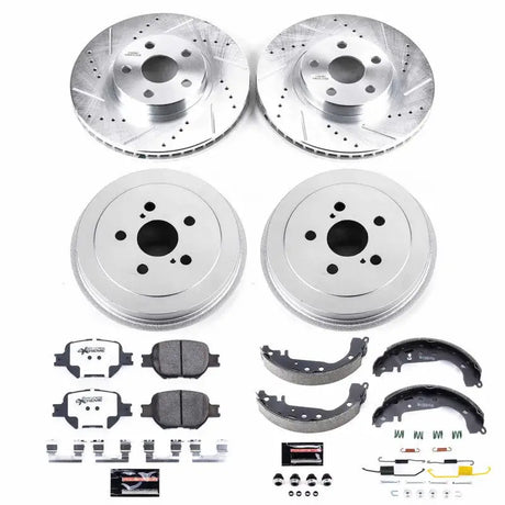 Power Stop 01-05 Toyota Celica Front & Rear Z26 Street Brake Kit - Truck Automotive