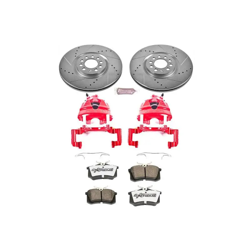 Power Stop 02-04 Volkswagen Golf Z26 Street Kit w/ Calipers - Front - Truck & Automotive