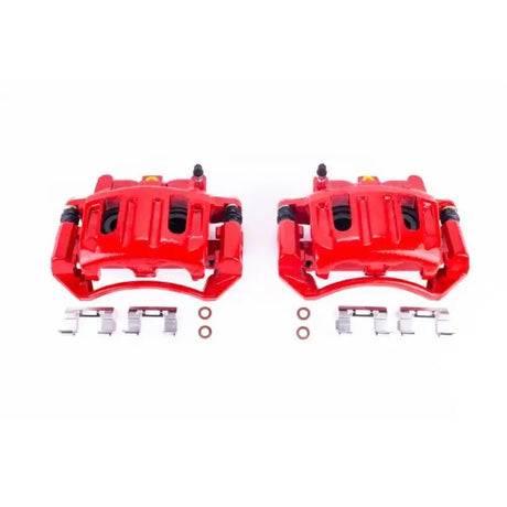 Power Stop 03-04 Dodge Dakota Front Red Calipers w/Brackets - Pair - Truck & Automotive