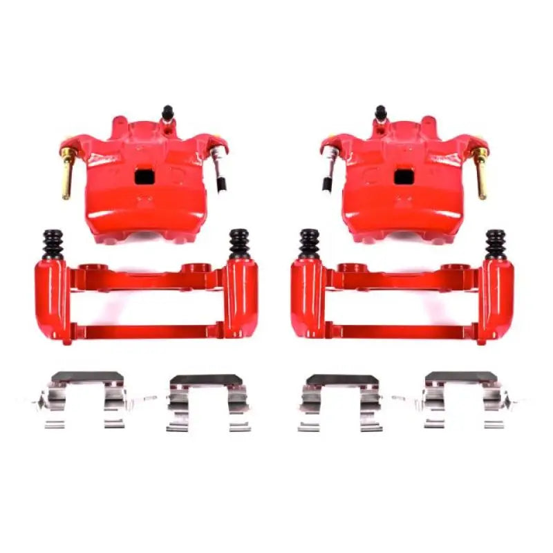 Power Stop 03-05 Infiniti G35 Front Red Calipers w/Brackets - Pair - Truck & Automotive