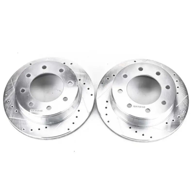 Power Stop 03-19 Chevrolet Express 2500 Rear Evolution Drilled & Slotted Rotors - Pair - Truck Automotive