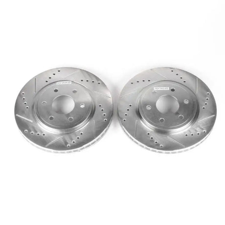 Power Stop 05-19 Nissan Frontier Front Evolution Drilled & Slotted Rotors - Pair - Truck Automotive