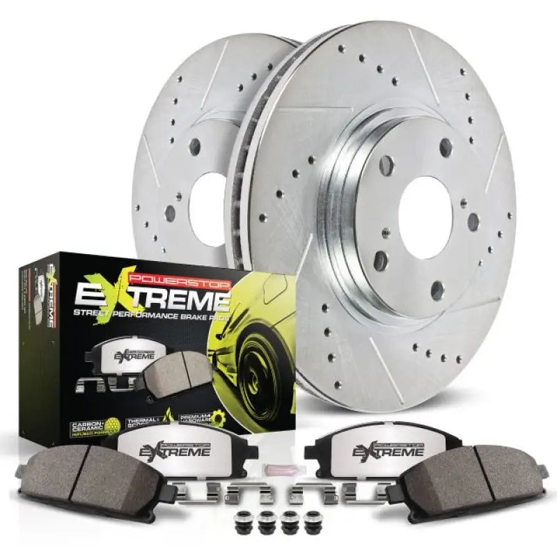 Power Stop 06-07 Subaru B9 Tribeca Front Z26 Street Warrior Brake Kit - Truck & Automotive