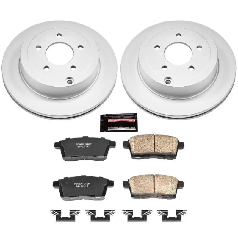 Power Stop 07-10 Ford Edge Rear Z17 Evolution Geomet Coated Brake Kit - Truck & Automotive