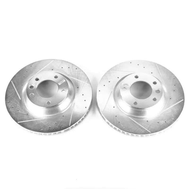 Power Stop 07-15 Audi Q7 Front Evolution Drilled & Slotted Rotors - Pair - Truck Automotive
