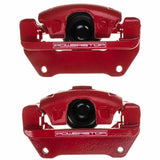Power Stop 07-18 Jeep Wrangler JK Front Red Caliper Pair w/Bracket - S5044EB