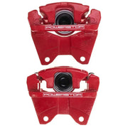 PowerStop S5046EB Power Stop 07-18 Jeep Wrangler JK Rear Red Caliper Pair w/Bracket