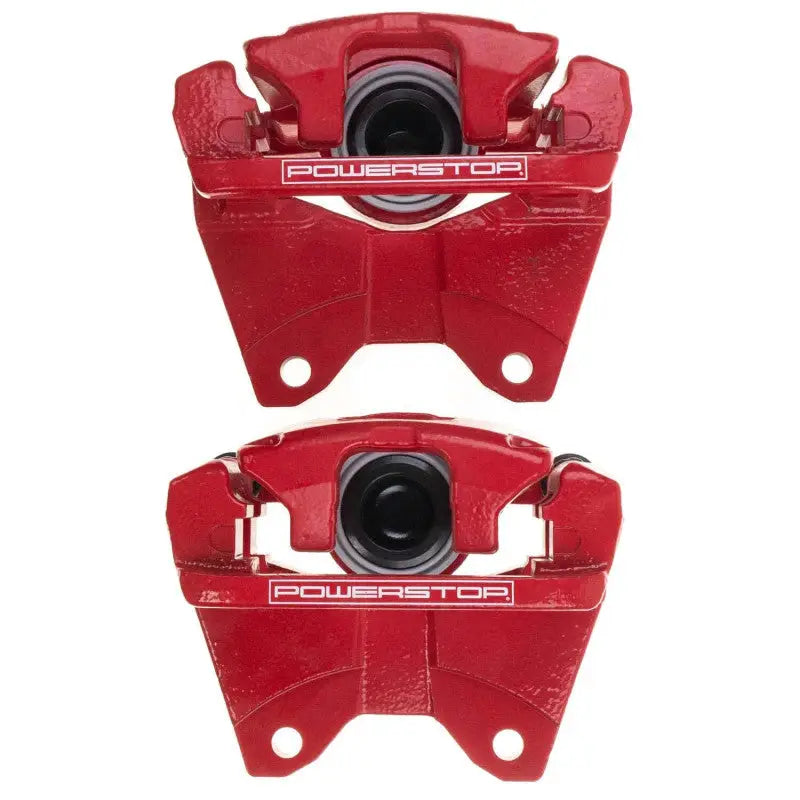 PowerStop S5046EB Power Stop 07-18 Jeep Wrangler JK Rear Red Caliper Pair w/Bracket