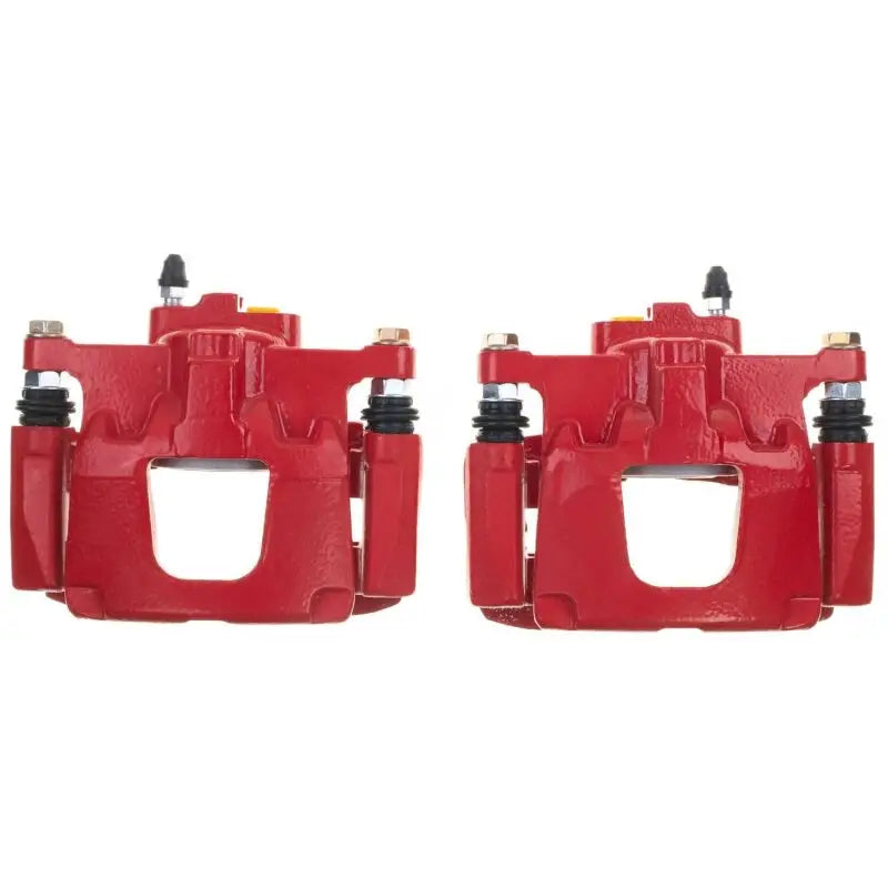 PowerStop S5046EB Power Stop 07-18 Jeep Wrangler JK Rear Red Caliper Pair w/Bracket