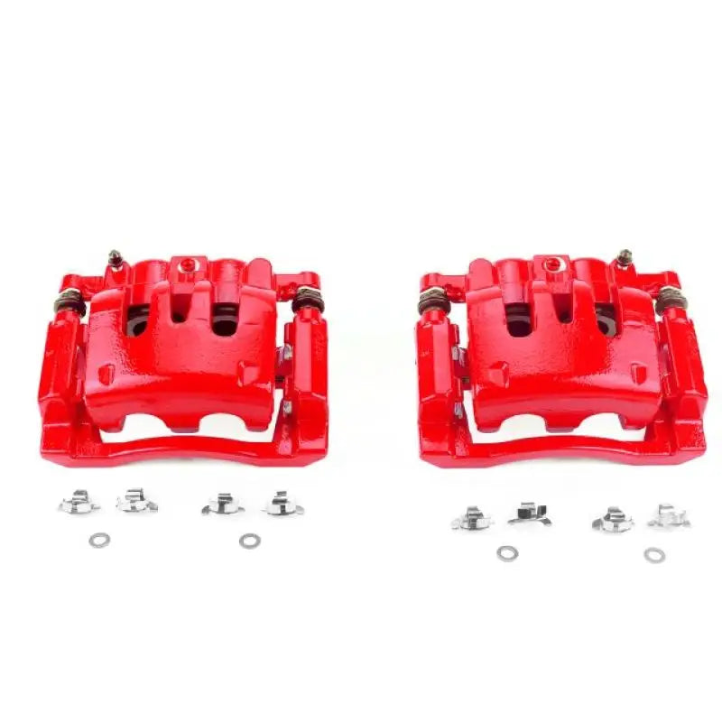 Power Stop 08-12 Ford F-250 Super Duty Rear Red Calipers w/Brackets - Pair - Truck & Automotive