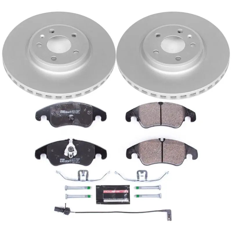 PowerStop ESK5752 Power Stop 09-11 Audi A4 Front Euro-Stop Brake Kit