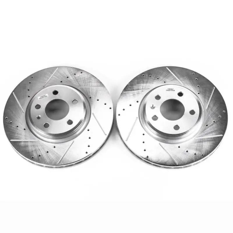 PowerStop EBR838XPR Power Stop 09-11 Audi A4 Front Evolution Drilled & Slotted Rotors - Pair