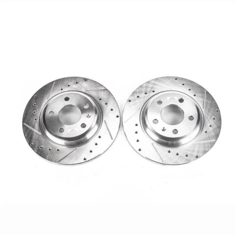 Power Stop 09-19 Audi A4 Rear Evolution Drilled & Slotted Rotors - Pair - Truck Automotive