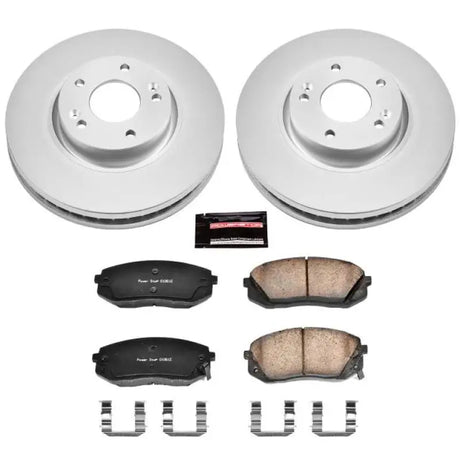 Power Stop 10-15 Hyundai Tucson Front Z17 Evolution Geomet Coated Brake Kit - Truck & Automotive