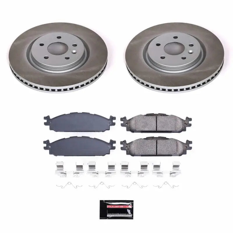 Power Stop 11-19 Lincoln MKT Front Semi-Coated Rotor Kit - PowerStop