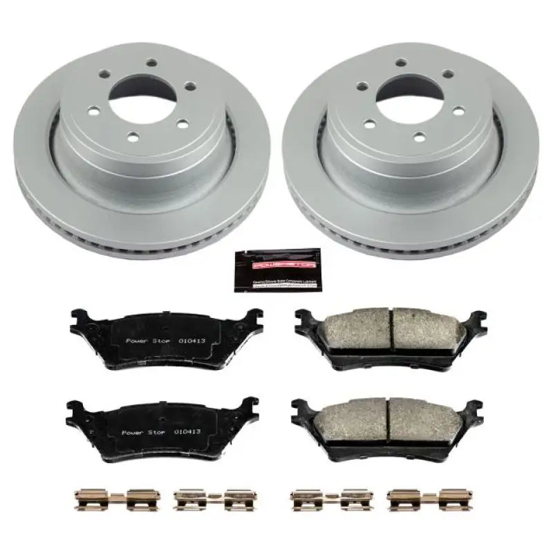 Power Stop 12-18 Ford F-150 Rear Z17 Evolution Geomet Coated Brake Kit - Truck & Automotive