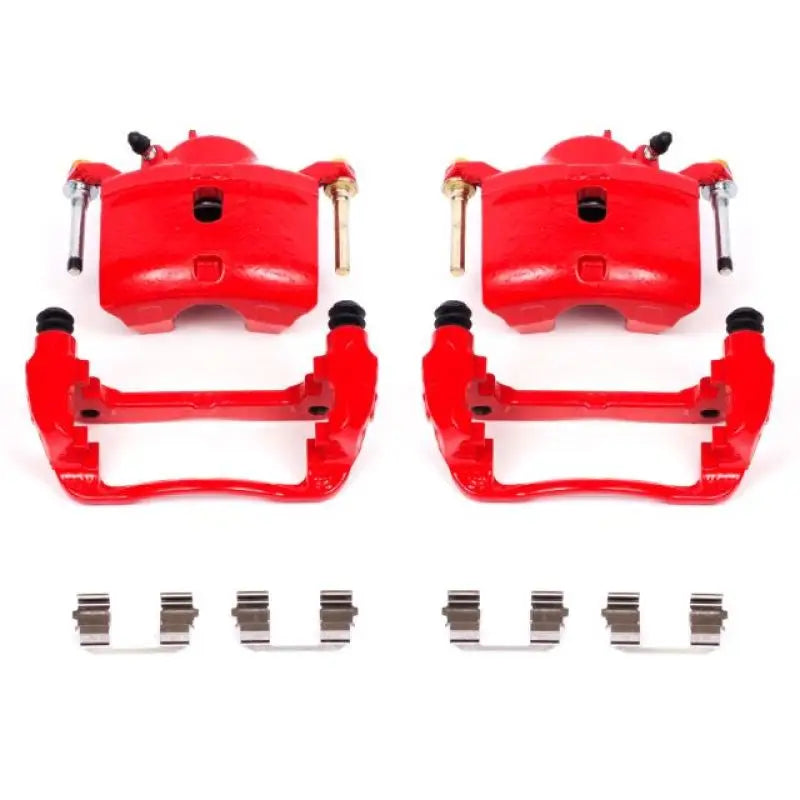 Power Stop 13-15 Acura ILX Front Red Calipers w/Brackets - Pair - Truck & Automotive
