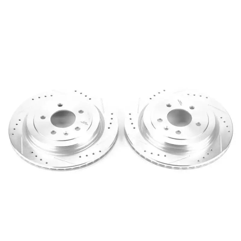 Power Stop 13-18 Cadillac ATS Rear Evolution Drilled & Slotted Rotors - Pair - Truck Automotive