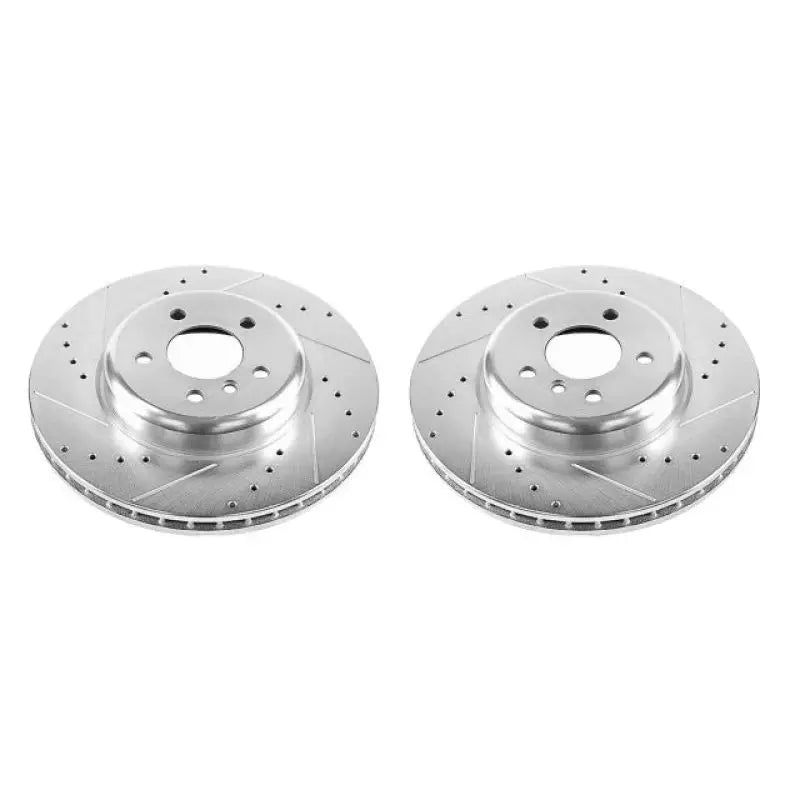 PowerStop EBR1228XPR Power Stop 14-16 BMW 535d Front Evolution Drilled & Slotted Rotors - Pair