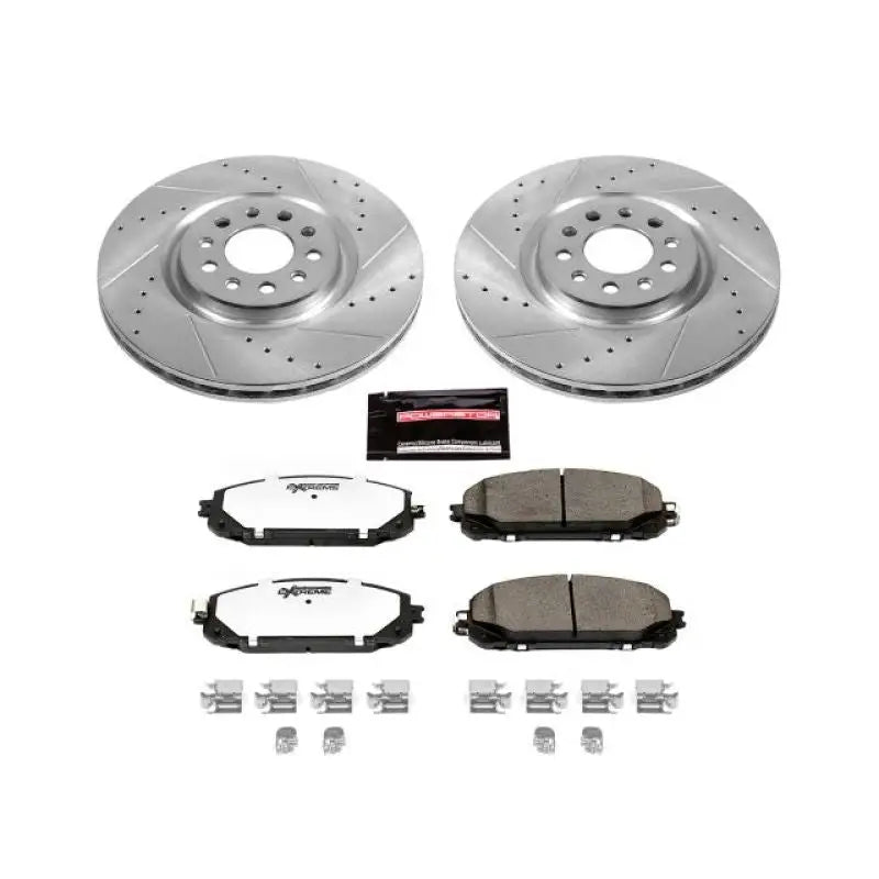 Power Stop 14-16 Jeep Cherokee Front Z36 Truck & Tow Brake Kit - Automotive