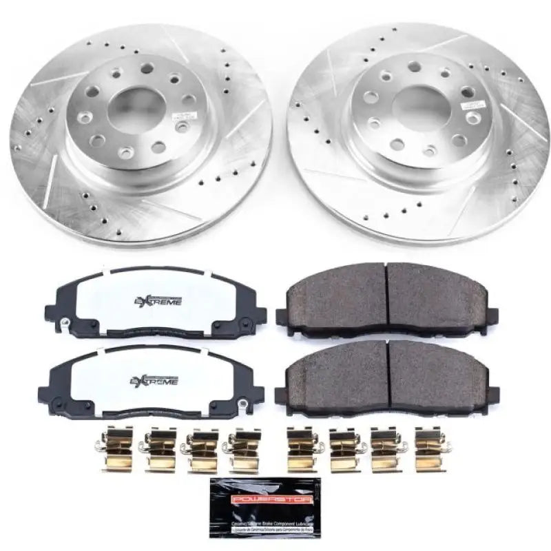 Power Stop 18-19 Jeep Wrangler Front Z36 Truck & Tow Brake Kit - Automotive