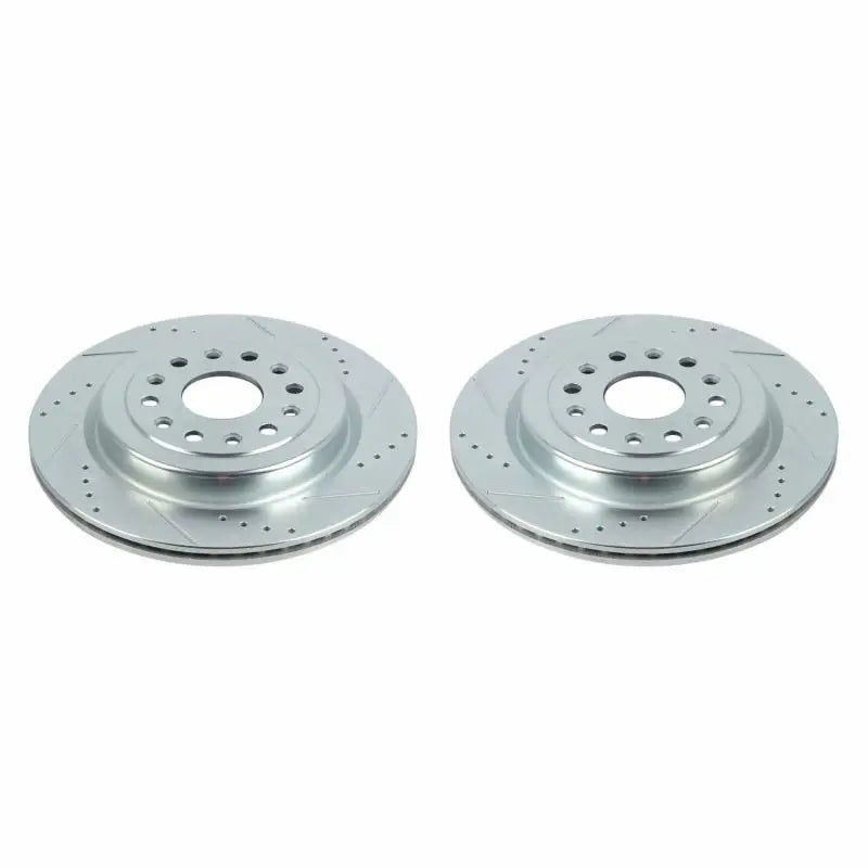 Power Stop 19-20 Ram 1500 Rear Evolution Drilled & Slotted Rotors - Pair - Truck Automotive