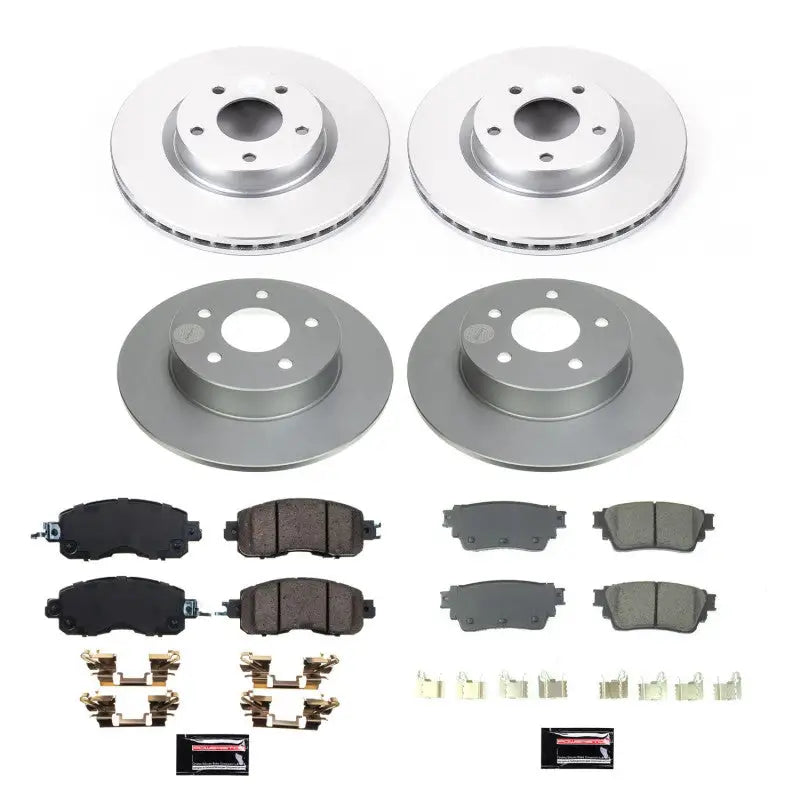 Power Stop 19-22 Nissan Altima Front & Rear Z17 Coated Brake Kit - PowerStop