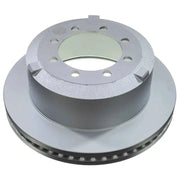 Silver brake rotor for Ram 3500 rear with Power Stop Evolution Coated Rotor