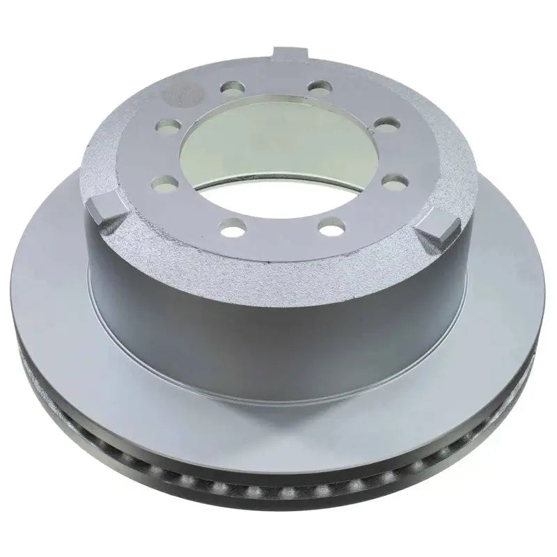 Silver brake rotor for Ram 3500 rear with Power Stop Evolution Coated Rotor
