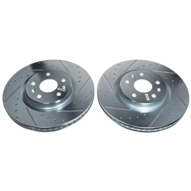 Power Stop 20-21 Chevrolet Corvette Front Evolution Drilled & Slotted Rotor - Pair - Truck Automotive