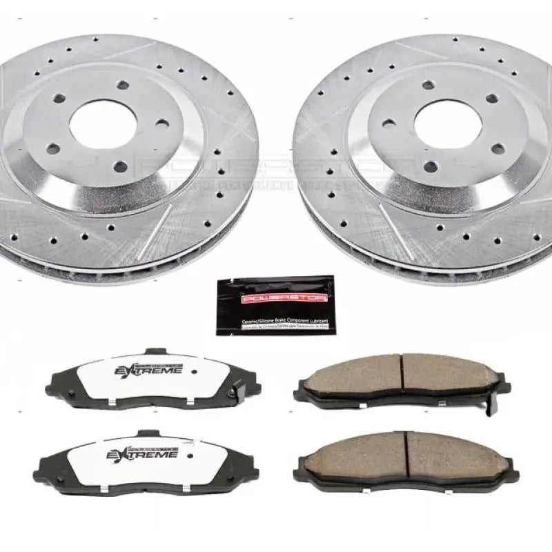 Power Stop 2004 Cadillac XLR Front Z26 Street Warrior Brake Kit - Truck & Automotive
