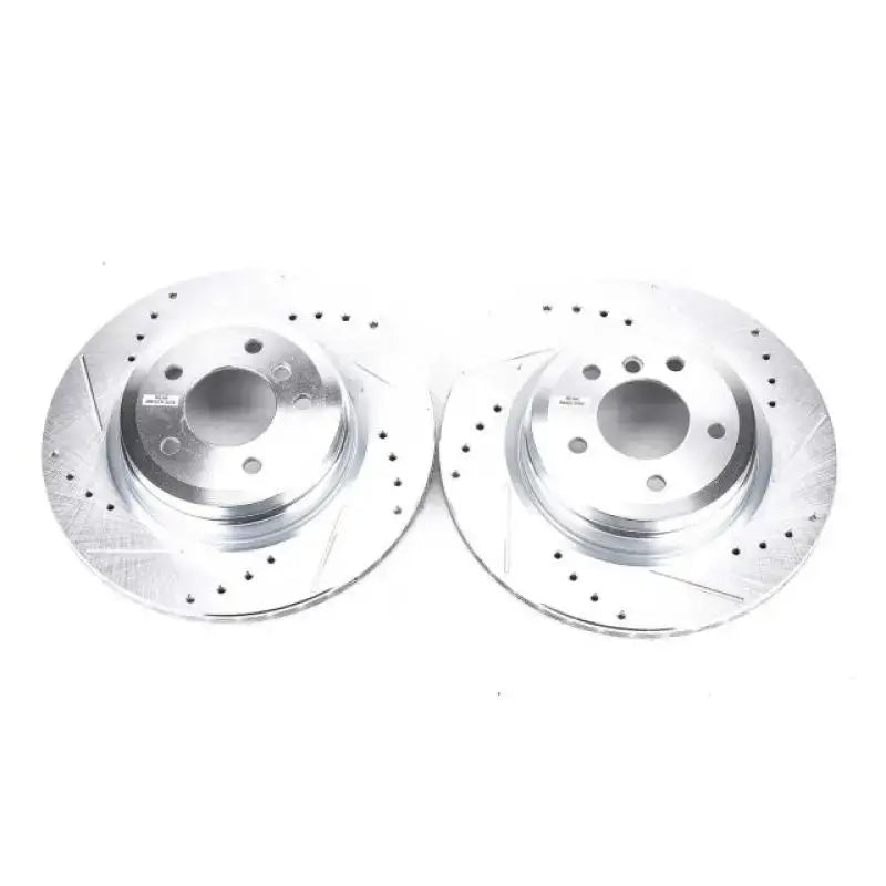 Power Stop 2006 BMW 330i Rear Evolution Drilled & Slotted Rotors - Pair - EBR1021XPR