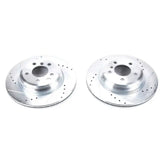 Power Stop 2016 BMW 328i Rear Evolution Drilled & Slotted Rotors - Pair - Truck Automotive