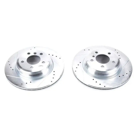 Power Stop 2016 BMW 328i Rear Evolution Drilled & Slotted Rotors - Pair - Truck Automotive