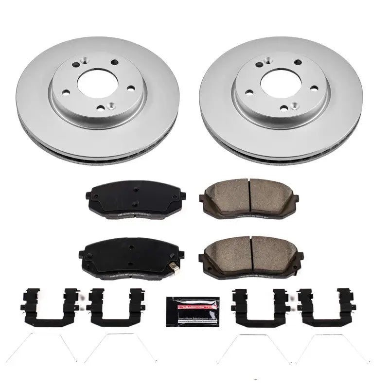 Power Stop 2022 Hyundai Kona front coated brake kit for unbeatable stopping power