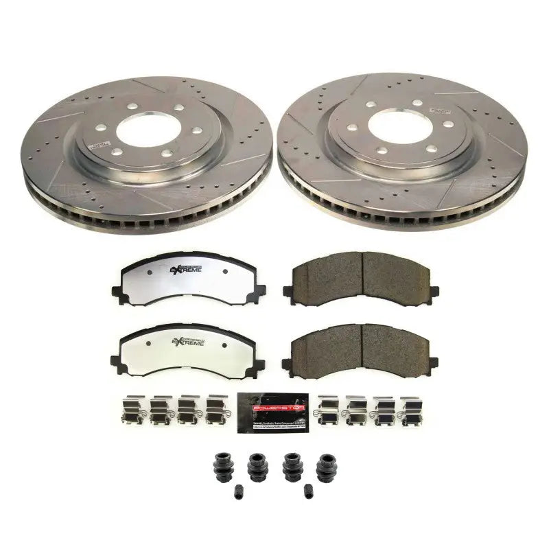 PowerStop K8744-36 Power Stop 2022 Lincoln Navigator Front Z36 Truck & Tow Brake Kit