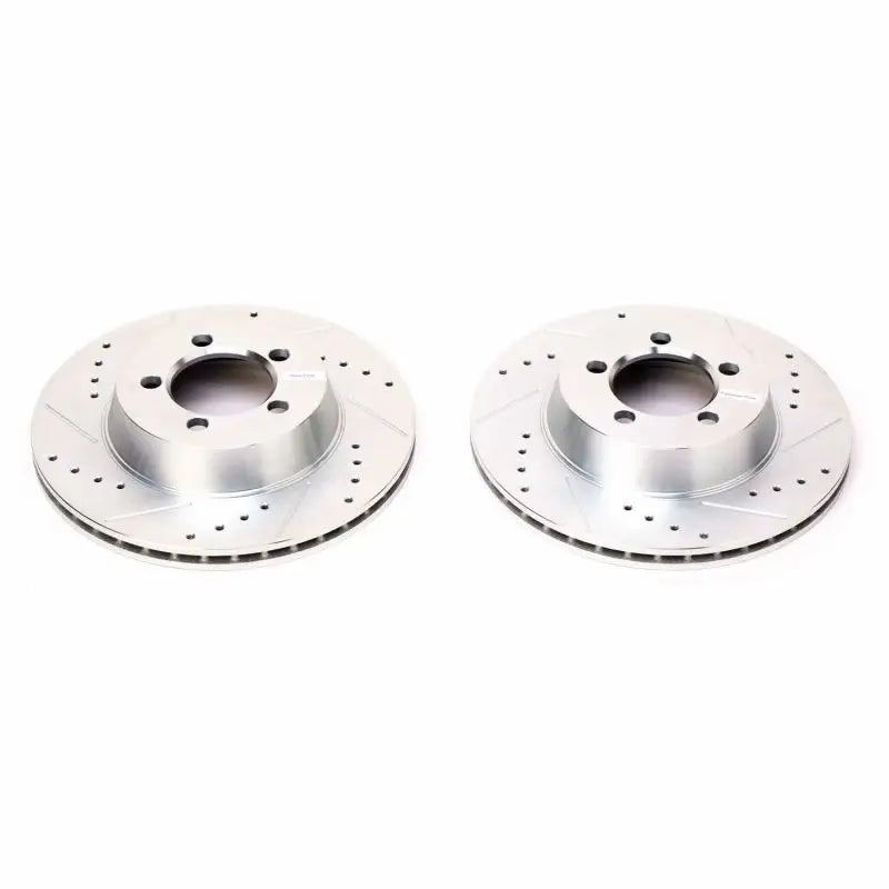 Power Stop 67-72 Dodge Dart Front Evolution Drilled & Slotted Rotors - Pair - Truck Automotive