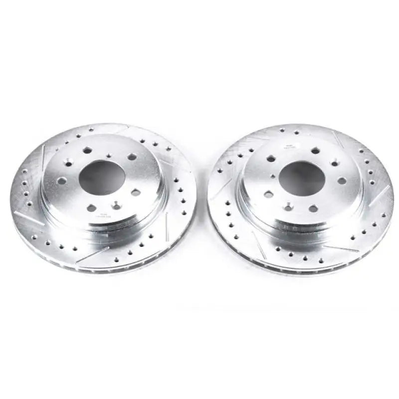 Power Stop 86-91 Mazda RX-7 Rear Evolution Drilled & Slotted Rotors - Pair - Truck Automotive