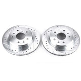 Power Stop 86-91 Mazda RX-7 Rear Evolution Drilled & Slotted Rotors - Pair - Truck Automotive