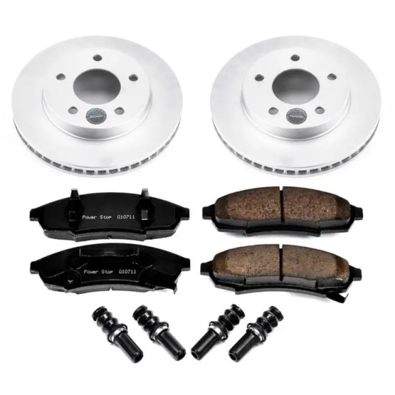 Power Stop 87-94 Oldsmobile Cutlass Cruiser Front Z17 Evolution Geomet Coated Brake Kit - Truck & Automotive