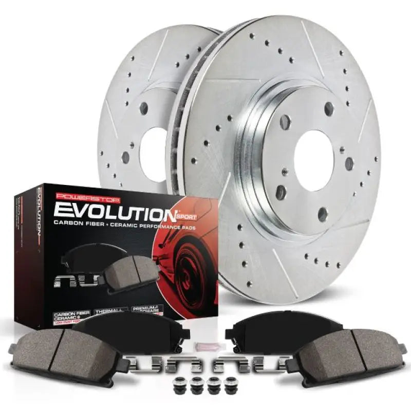 PowerStop K1523 Power Stop 88-96 Chevrolet Corvette Rear Z23 Evolution Sport Brake Kit - K1523