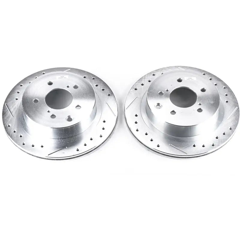 PowerStop JBR509XPR Power Stop 89-96 Nissan 300ZX Rear Evolution Drilled & Slotted Rotors - Pair