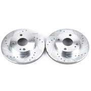 Power Stop 90-93 Mazda Miata Front Evolution Drilled & Slotted Rotors - Pair - Truck Automotive