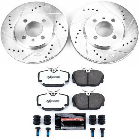 Power Stop 91-92 BMW 318i Front Z26 Street Warrior Brake Kit - Truck & Automotive