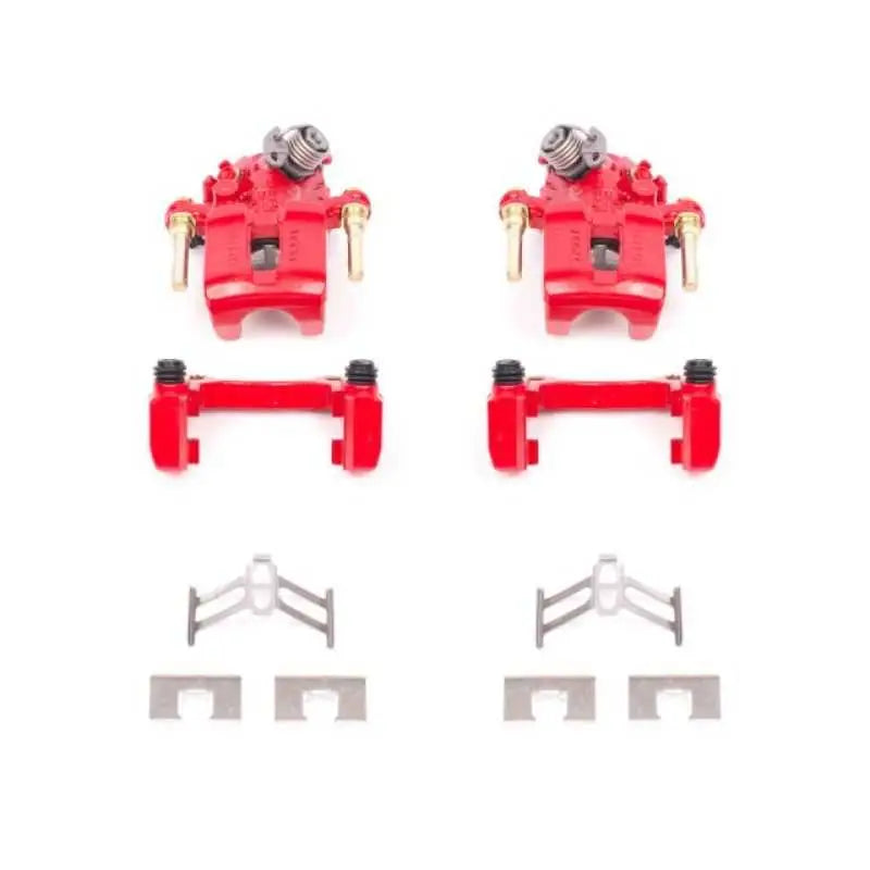PowerStop Power Stop 92-01 Honda Prelude Rear Red Calipers w/Brackets - Pair